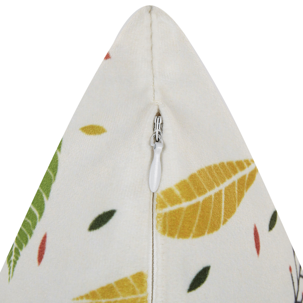 Cuscino in velluto bianco crema giallo verde 45 x 45 cm stile boho soggiorno camera da letto