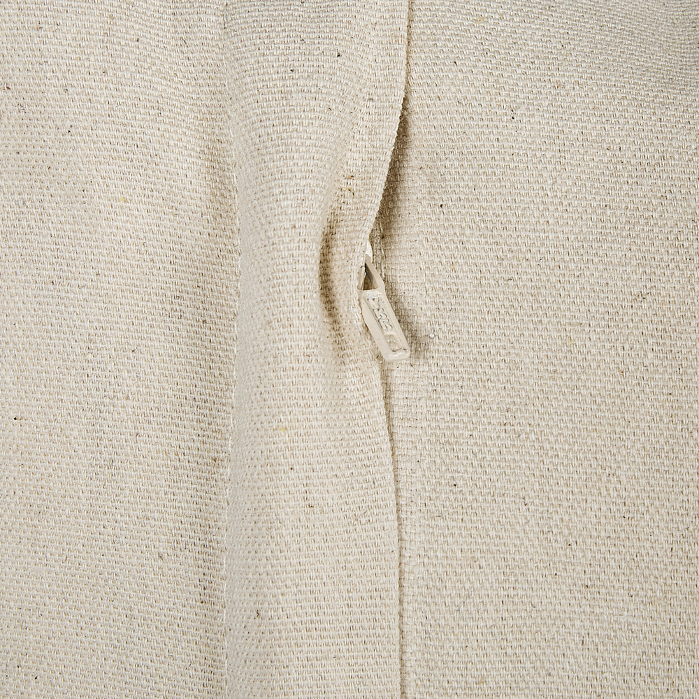 Set di 2 cuscini decorativi cotone bianco e grigio 45x45 cm con motivo a righe nappe