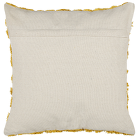 Set di 2 cuscini decorativi cotone fiammato giallo 45 x 45 cm motivo geometrico trapuntato ricamato sfoderabile con imbottitura boho style