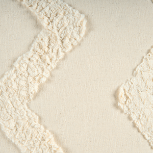 Set di 2 cuscini decorativi cotone beige 40 x 60 cm con nappe motivo boho chevron