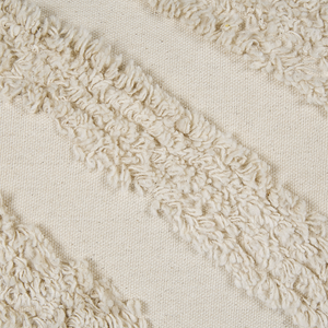 Set di 2 cuscini decorativi cotone beige 40 x 60 cm con nappe boho motivo geometrico pezzo di accento fatto a mano