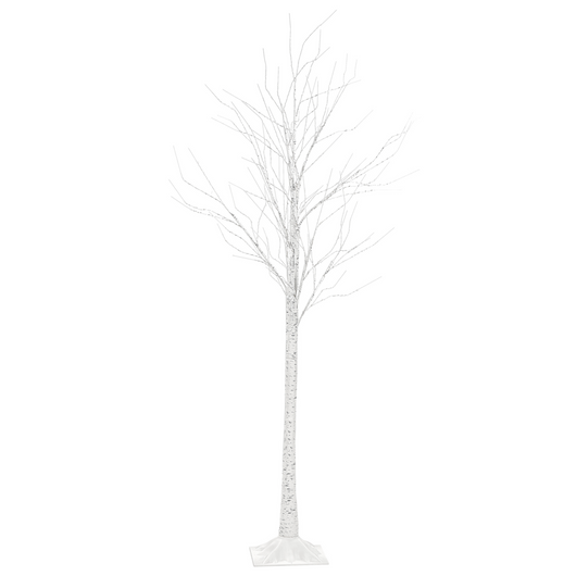 Albero di Natale in metallo con LED in metallo di colore bianco 190 cm per interni ed esterni