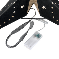 Set di 2 stelle LED in carta di colore nero 60 cm velluto decorazione di Natale