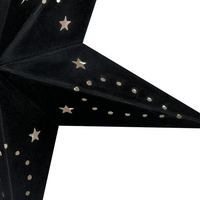 Set di 2 stelle LED in carta di colore nero 60 cm velluto decorazione di Natale