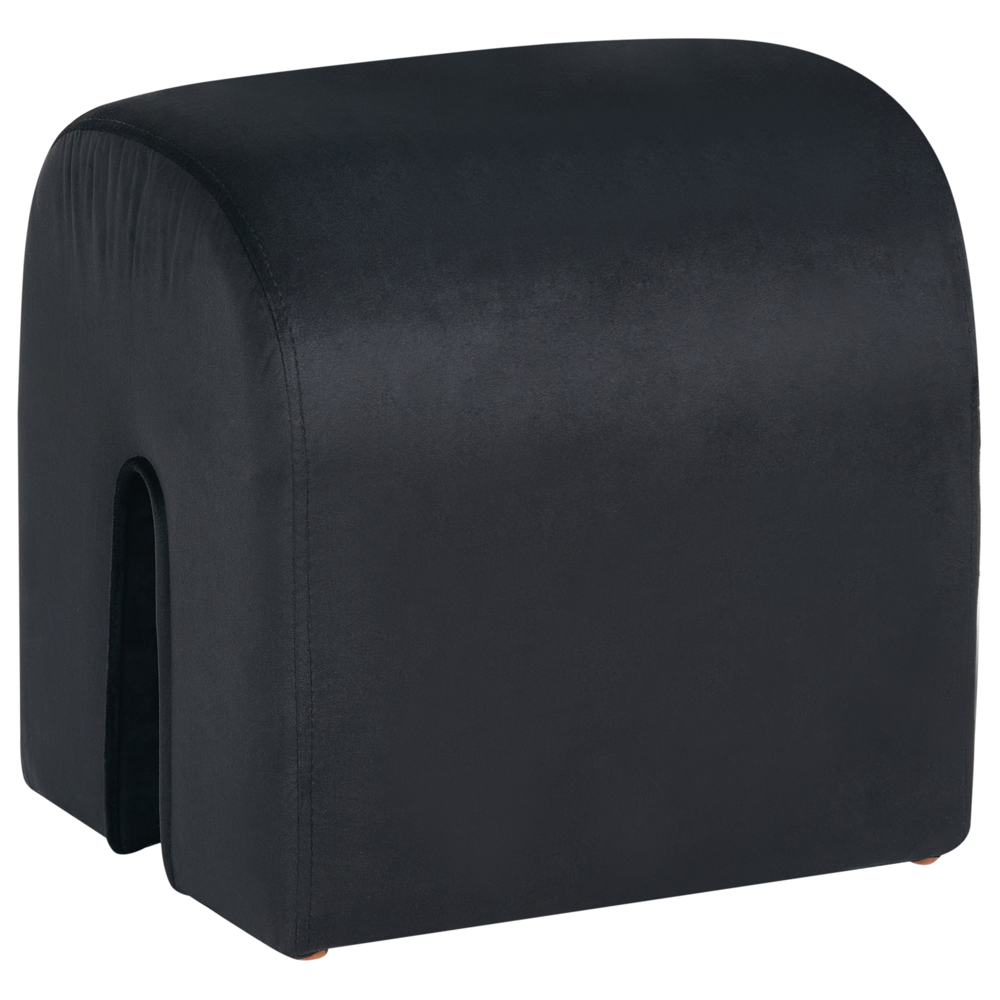 pouf rivestimento in velluto nero pouf a forma di u accessori soggiorno di design moderno