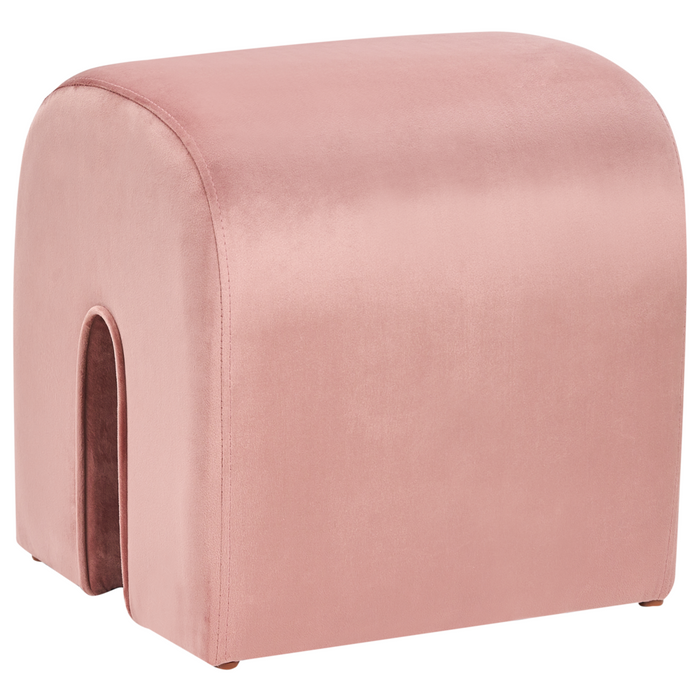 pouf rosa rivestimento velluto pouf forma u design moderno accessori soggiorno