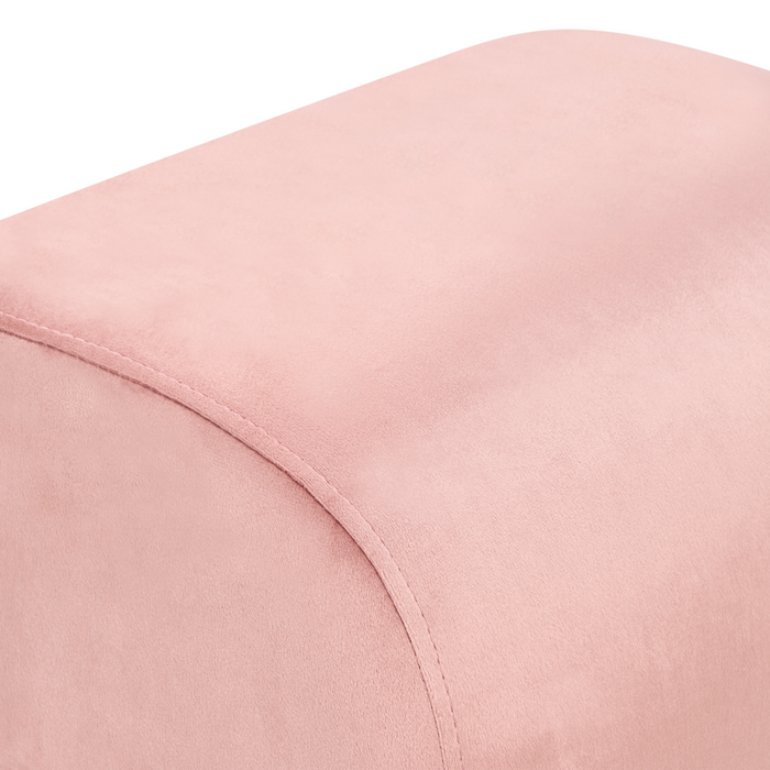 pouf rosa rivestimento velluto pouf forma u design moderno accessori soggiorno