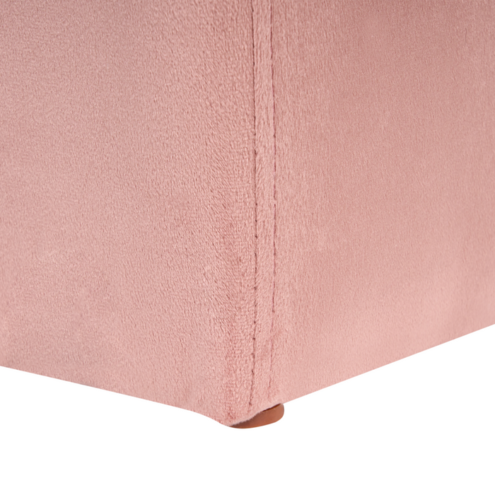 pouf rosa rivestimento velluto pouf forma u design moderno accessori soggiorno
