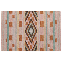 Tappeto moderno con motivo geometrico 140 x 200 cm multicolore camera da letto salotto