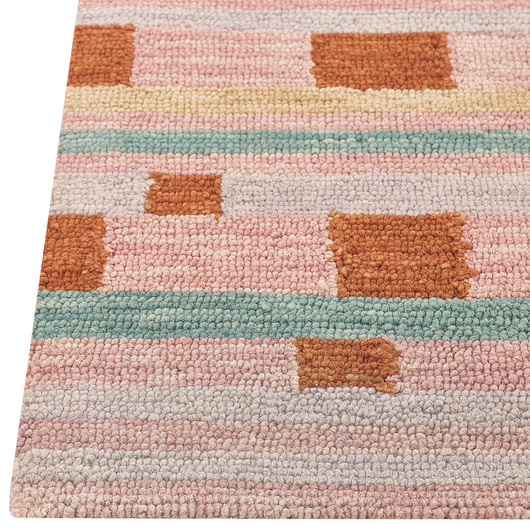 Tappeto moderno con motivo geometrico 140 x 200 cm multicolore camera da letto salotto