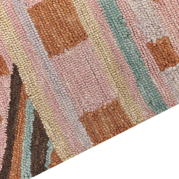 Tappeto moderno con motivo geometrico 140 x 200 cm multicolore camera da letto salotto