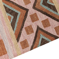 Tappeto moderno con motivo geometrico 200 x 200 cm multicolore camera da letto salotto