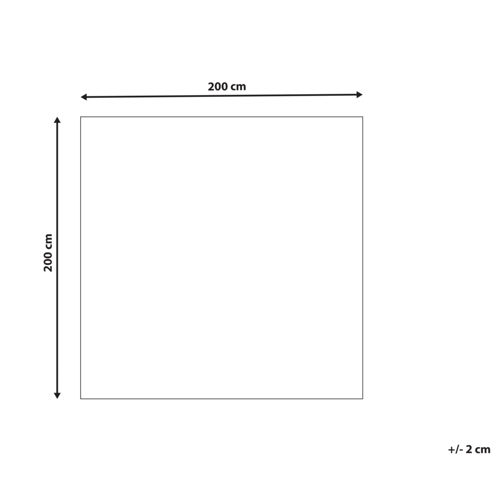 Tappeto moderno con motivo geometrico 200 x 200 cm multicolore camera da letto salotto