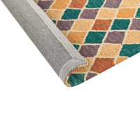 Tappeto moderno con motivo geometrico 140 x 200 cm multicolore camera da letto salotto