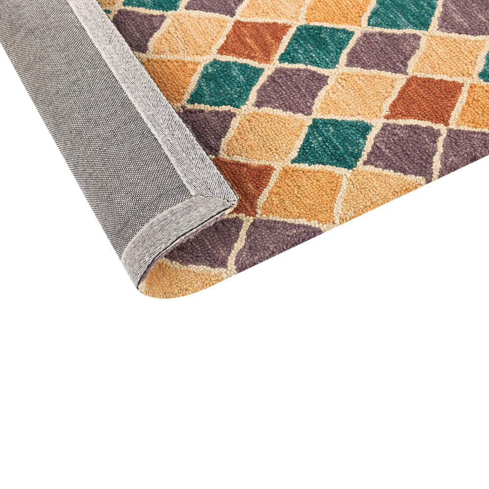 Tappeto moderno con motivo geometrico 160 x 230 cm multicolore camera da letto salotto