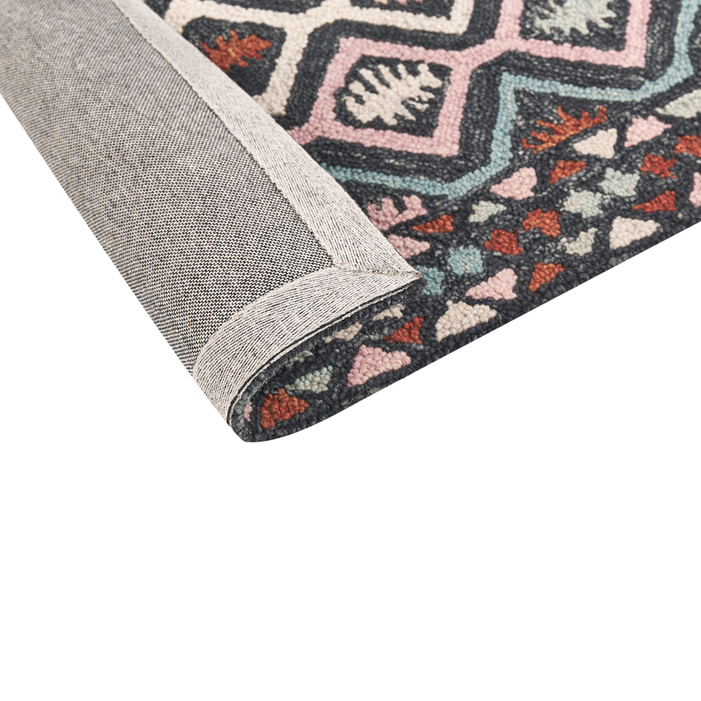 Tappeto moderno con motivo geometrico tribale 80 x 150 cm multicolore camera da letto salotto