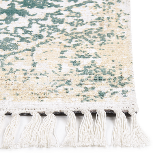 Tappeto viscosa grigio e verde 140 x 200 cm orientale invecchiato soggiorno camera da letto