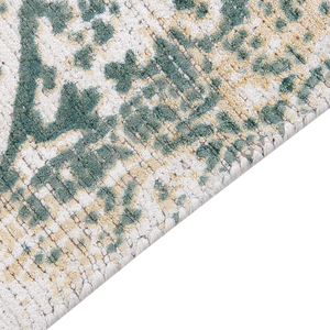 Tappeto viscosa grigio e verde 140 x 200 cm orientale invecchiato soggiorno camera da letto