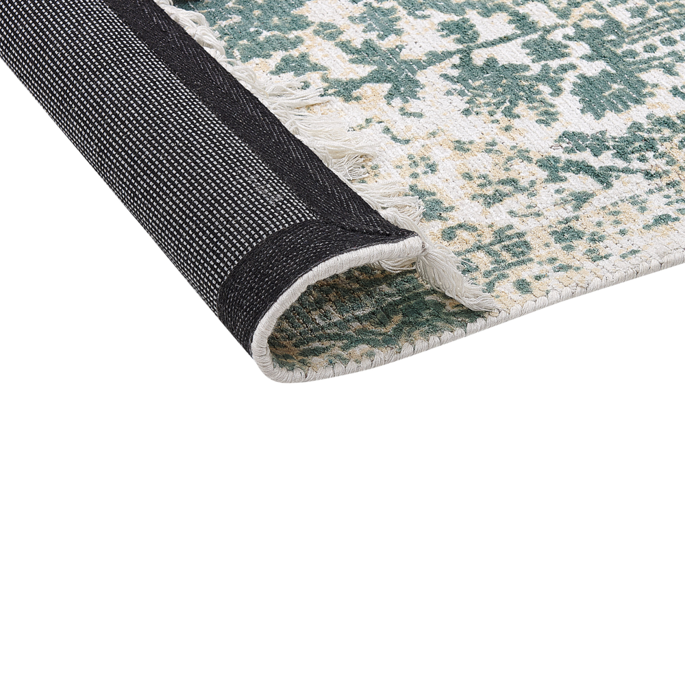 Tappeto viscosa grigio e verde 140 x 200 cm orientale invecchiato soggiorno camera da letto