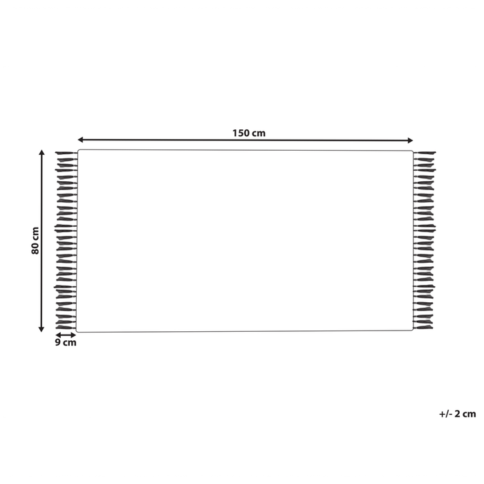 Tappeto strisce multicolore cotone 80 x 150 cm rettangolare tessuto a mano