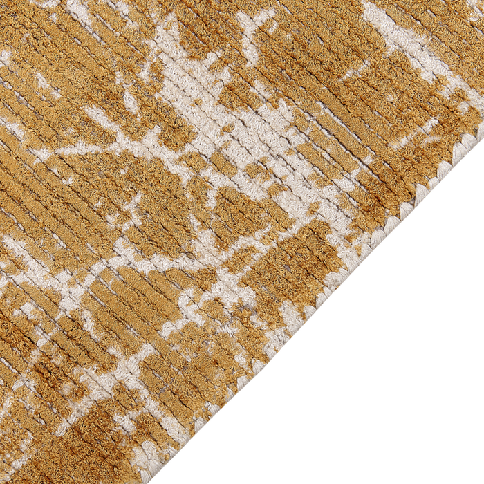 Tappeto moderno in viscosa con frange 160 x 230 cm arancione stile moderno contemporaneo camera da letto soggiorno