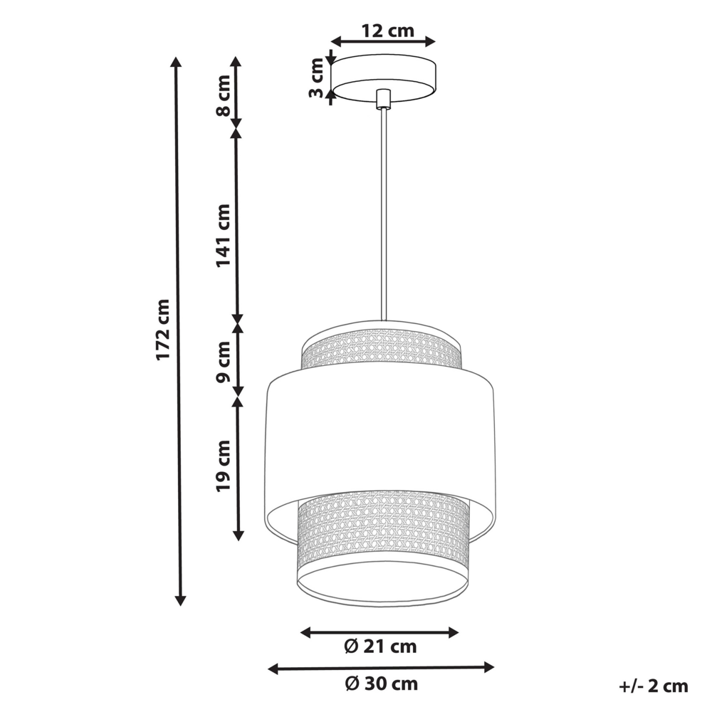Lampada a sospensione rattan naturale giallo paralume in tessuto boho illuminazione lampadario