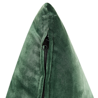 Divano ad angolo cuscini in tessuto di velluto verde scuro gambe in metallo con finitura in legno