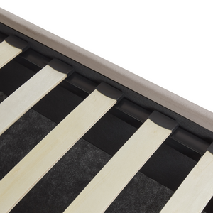 Letto contenitore matrimoniale rete a doghe velluto tortora 160 x 200 testiera a conchiglia