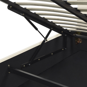 Letto contenitore matrimoniale rete a doghe velluto bianco sporco 180 x 200 testiera a conchiglia