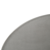 Letto contenitore matrimoniale imbottito velluto grigio retrò minimalista 160 x 200