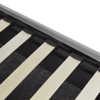 Letto contenitore matrimoniale imbottito velluto grigio retrò minimalista 180 x 200