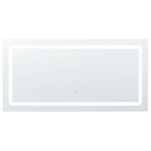 Specchio da muro rettangolare con LED 120 x 60 cm stile moderno contemporaneo bagno illuminazione