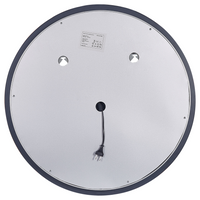 Specchio da muro rotondo color argento con LED ø 79 cm stile moderno contemporaneo bagno illuminazione