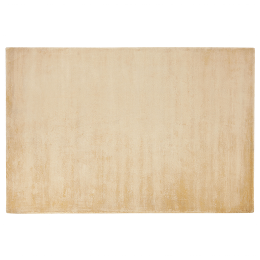 Tappeto in viscosa beige sabbia 160 x 230 cm a pelo corto capitonné moderno