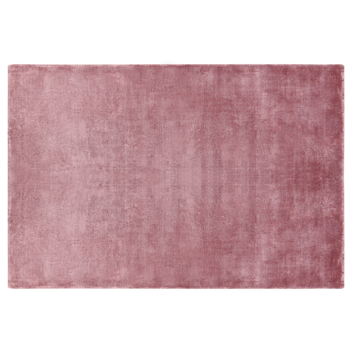 Tappeto in viscosa rosa 160 x 230 cm a pelo corto capitonné moderno