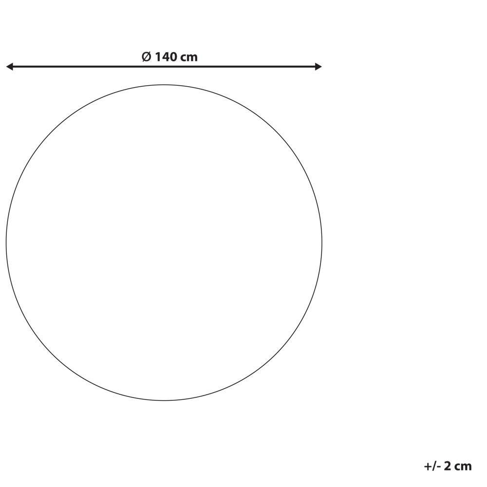 Tappeto rotondo in cotone nero ⌀ 140 cm con frange boho soggiorno camera da letto