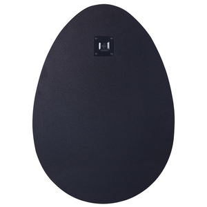 Specchio da parete in vetro argento 50 x 70 forma ovale da appendere senza cornice design moderno