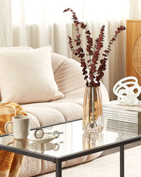 Vaso da tavolo in vetro di colore arancione 22 cm decorazione moderna