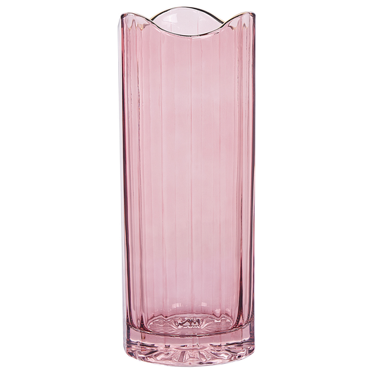 Vaso da tavolo in vetro di colore rosa dorato 30 cm stile moderno minimalista