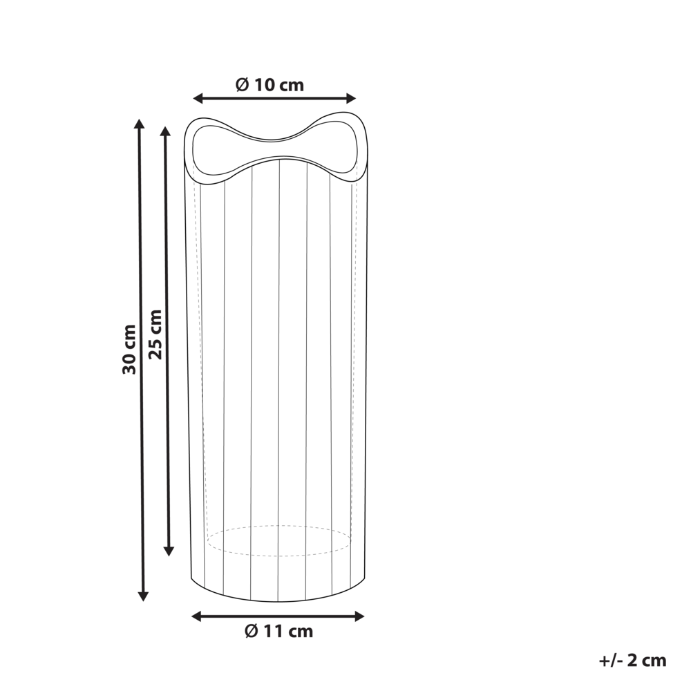 Vaso di vetro di colore grigio dorato 30 cm stile moderno