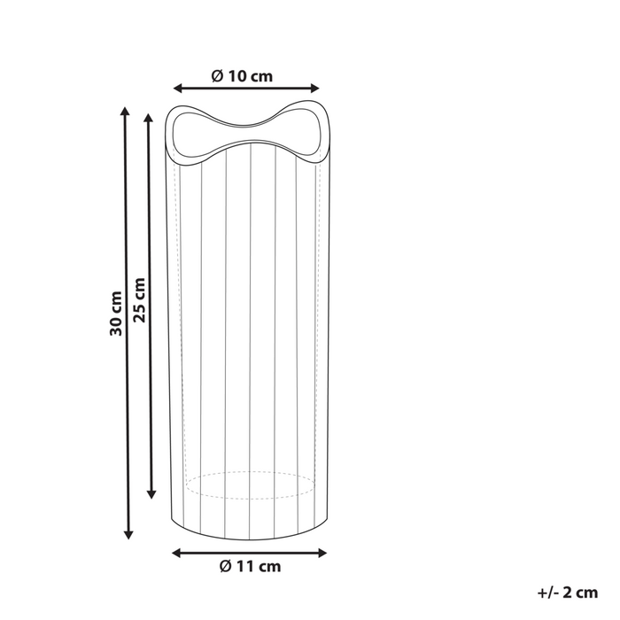 Vaso di vetro di colore grigio dorato 30 cm stile moderno