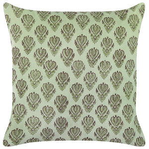 Set di 2 cuscini in velluto con motivo floreale 45x45 cm verde soggiorno camera da letto stile boho