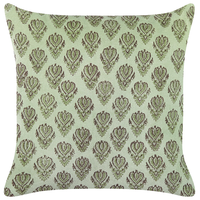 Cuscino in velluto con motivo floreale 45x45 cm verde stile boho camera da letto soggiorno