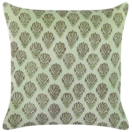 Cuscino in velluto con motivo floreale 45x45 cm verde stile boho camera da letto soggiorno