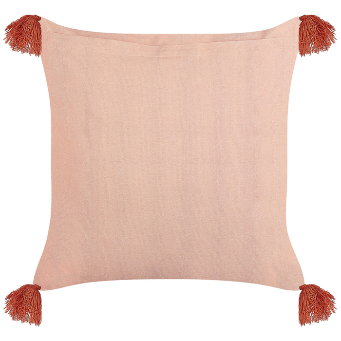 Set di 2 cuscini in velluto con motivo floreale 45x45 cm rosa soggiorno camera da letto stile boho