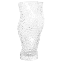 Vaso da tavolo in vetro trasparente 23 cm decorazione moderna