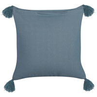 Cuscino in velluto con motivo floreale blu scuro 45x45 cm stile boho camera da letto soggiorno