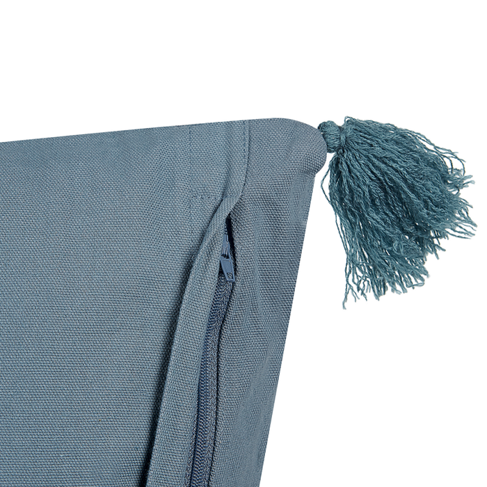 Cuscino in velluto con motivo floreale blu scuro 45x45 cm stile boho camera da letto soggiorno