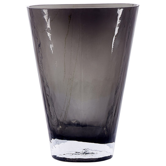 Vaso da tavolo in vetro di colore grigio scuro 20 cm decorazione moderna