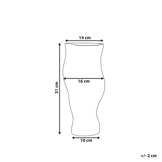 Vaso da tavolo in vetro di colore grigio 31 cm decorazione moderna